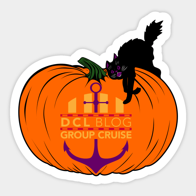 DCL Blog Group Cruise IV - Pumpkin & Cat Sticker by Disney Cruise Line Blog